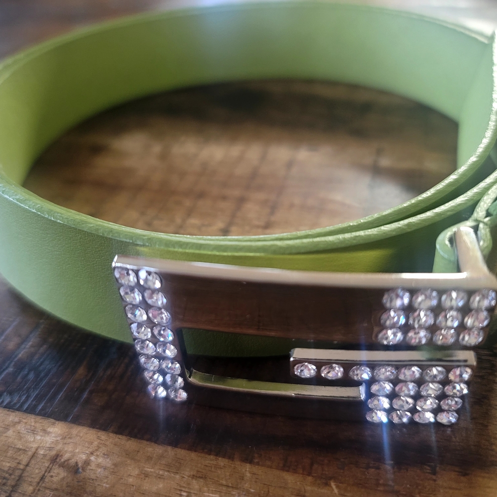 Guess Green Belt with Silver Buckle